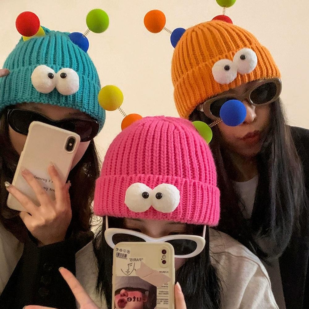 Winter Beanie Hat for Women Knit Cap Warm Couple Cap Lady Thread Knitted I9 I5P1