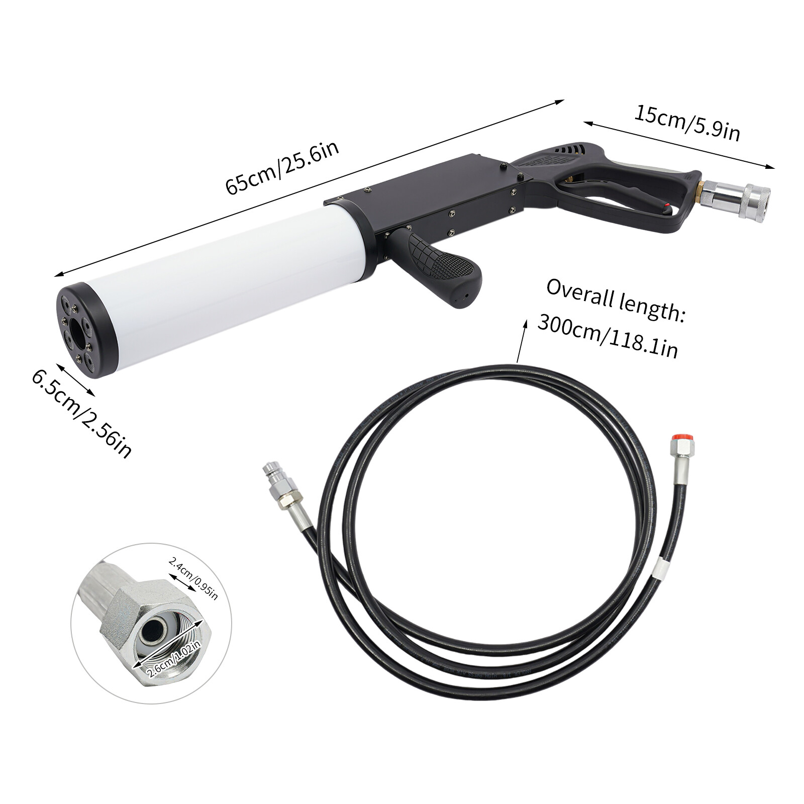 LED Cannon CO2 Gun Night DJ Club Bar Party CO2 Jet Stage Effect Fogger Smoke Gun