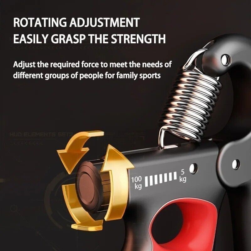Adjustable Hand Grip Strengthener 5-100KG Hand and Forearm Trainer with Counter