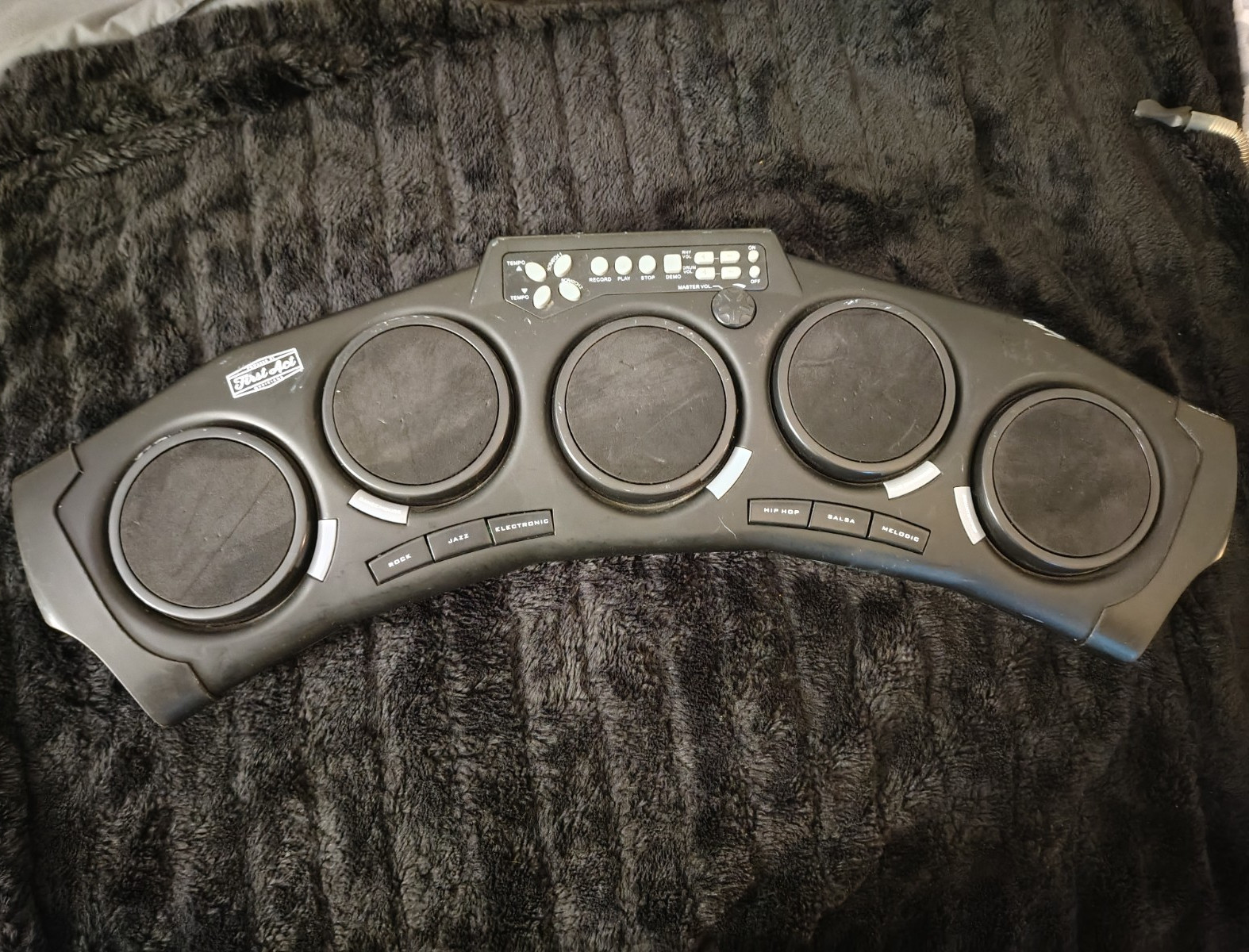 First Act 5-Pad Digital Electronic Drum Pad Controller, 5 Pads, NO STICKS!