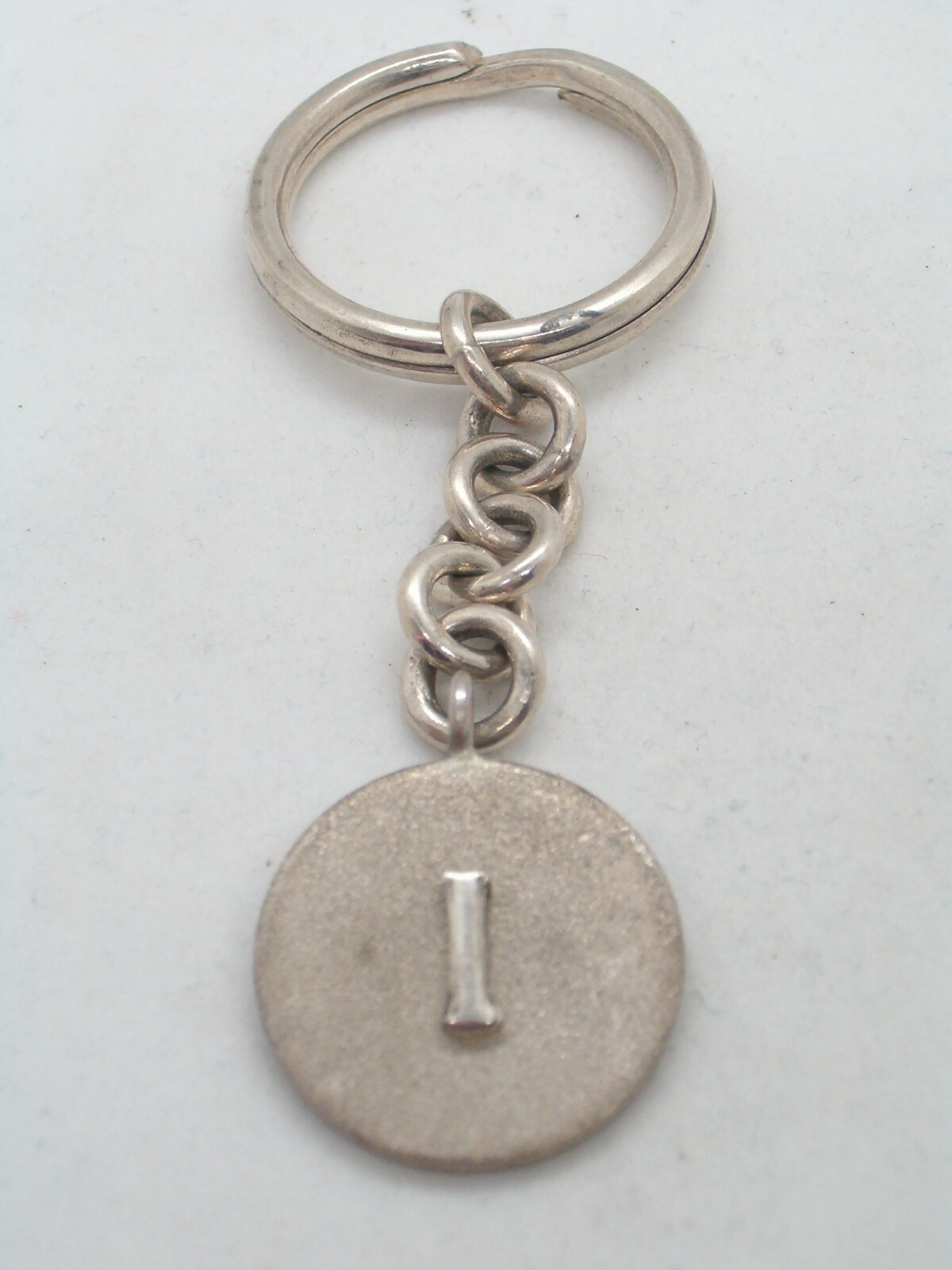 Keychain with letter - I - 925 Silver - initial - alphabet - breeze -