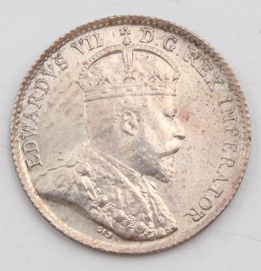1902 Canada 5 cents silver coin Choice UNC