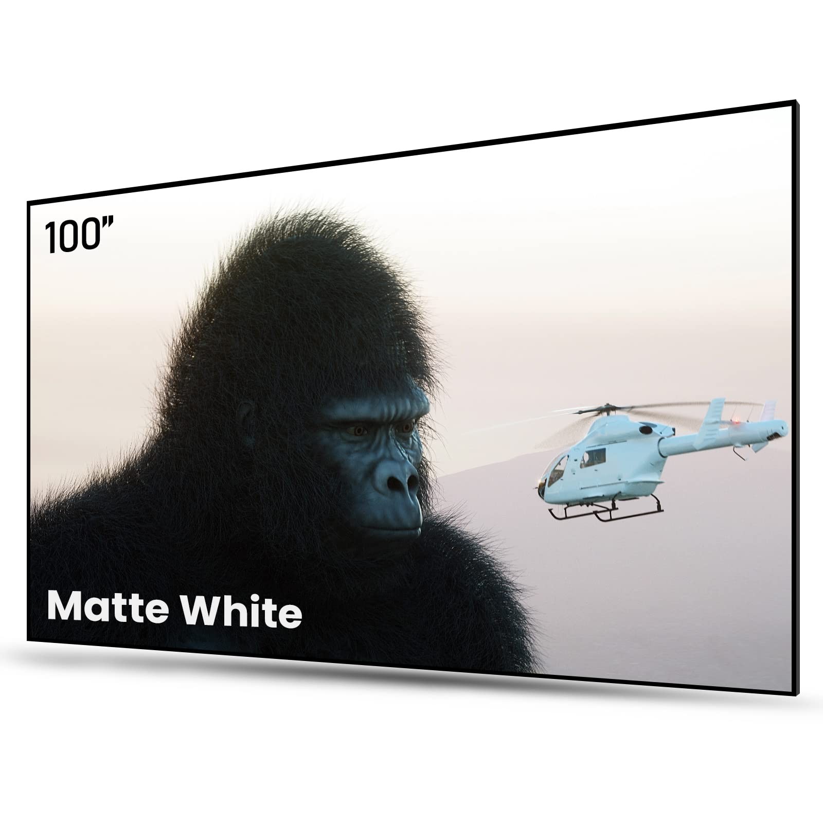 100-inch Projector Screen Fixed Frame, 1.3 dB Peak Gain, The Perfect Combo wi...