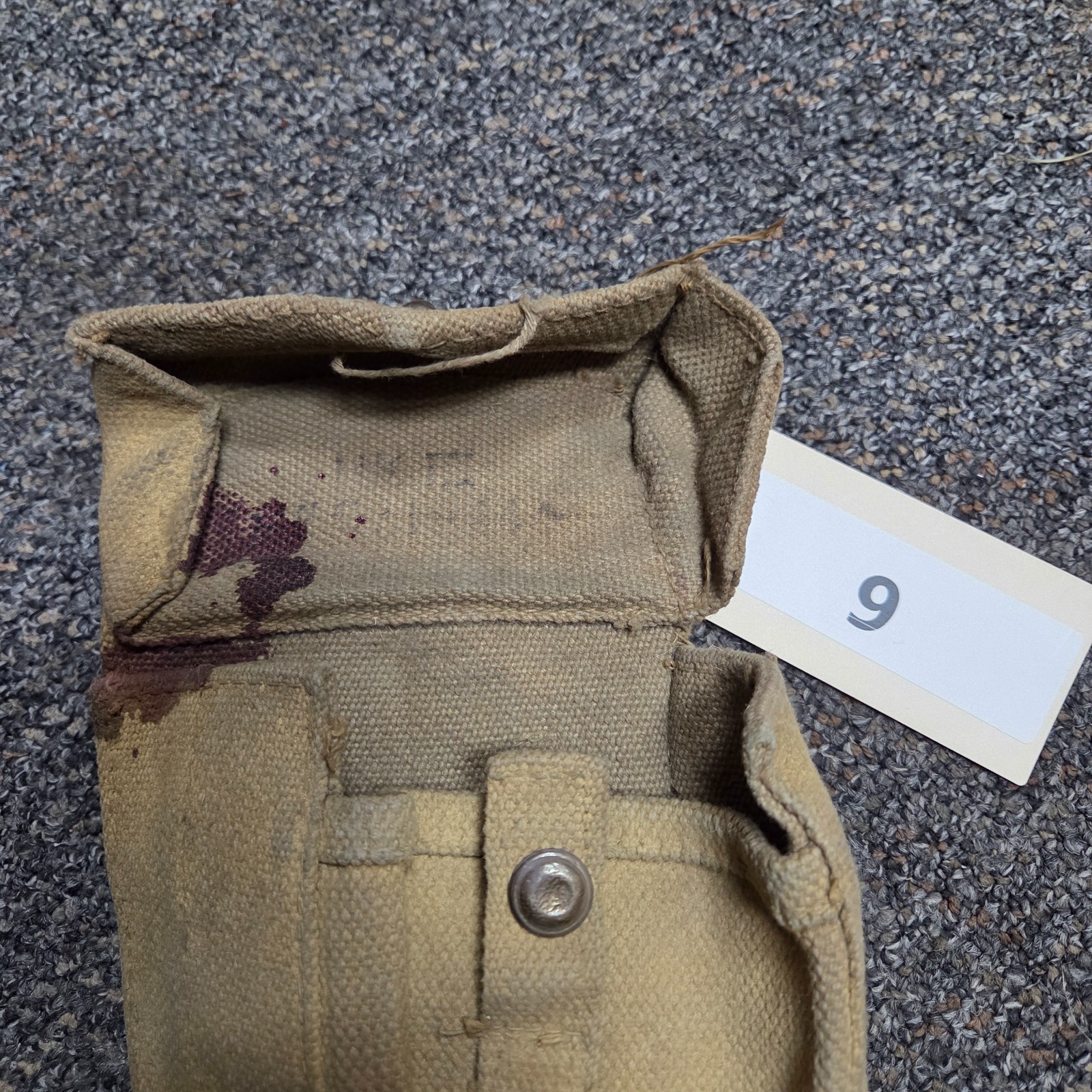 WW2 British P37 Ammunition Magazine Pouch Webbing Equipment Blanco (9)
