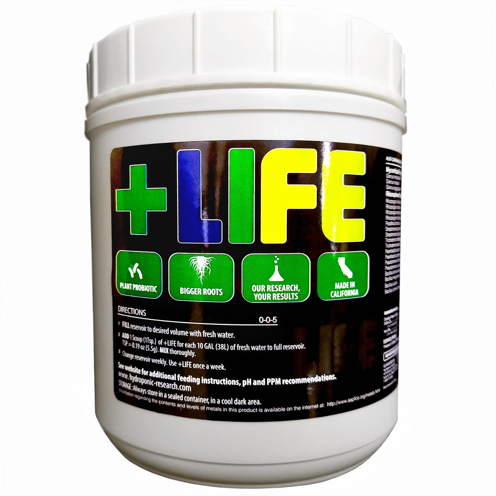 Hydroponic Research VEG+ BLOOM Life Additive 1Lb