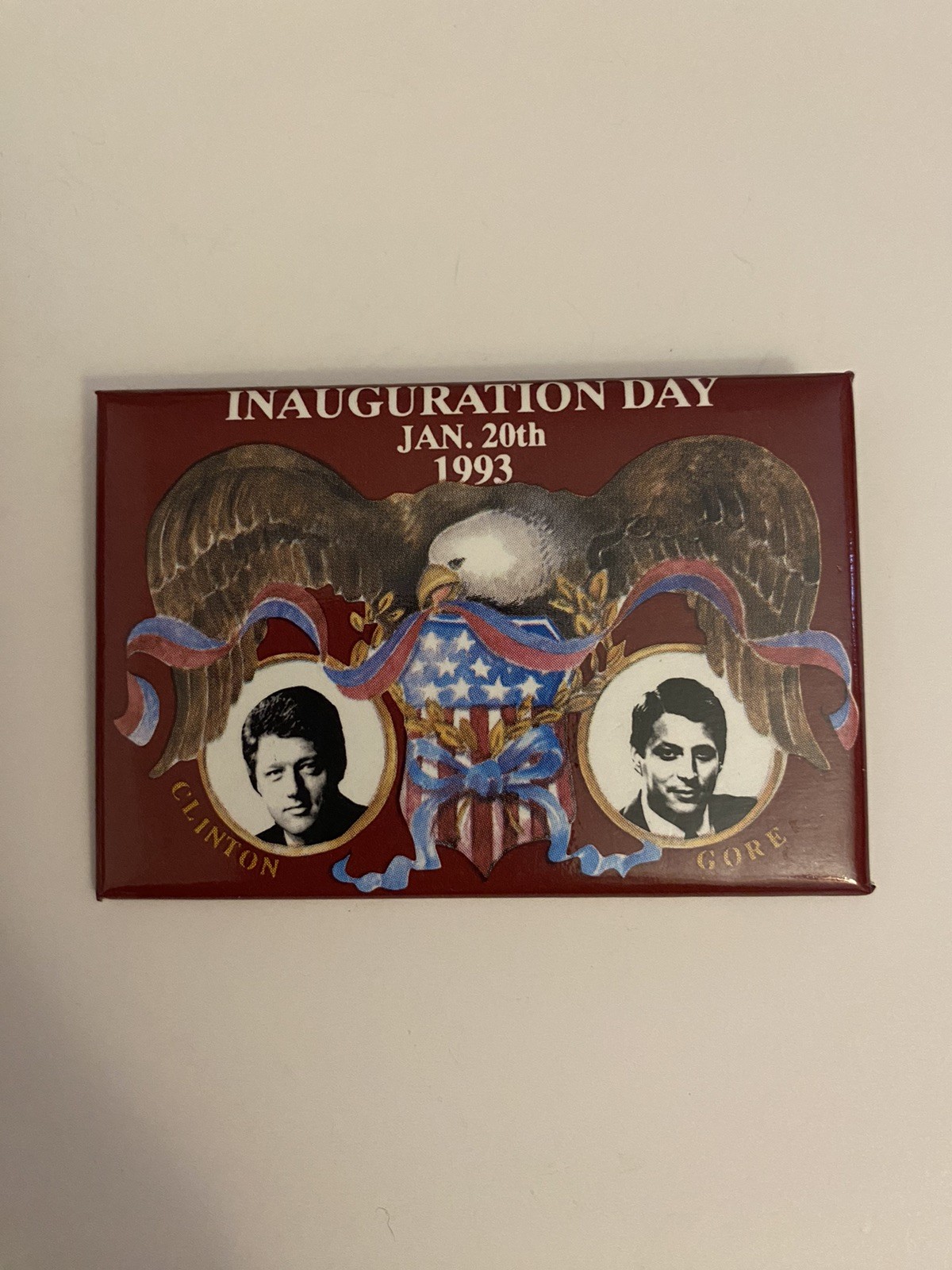 Inauguration Day 1993 Clinton Gore Pin Back Button P112