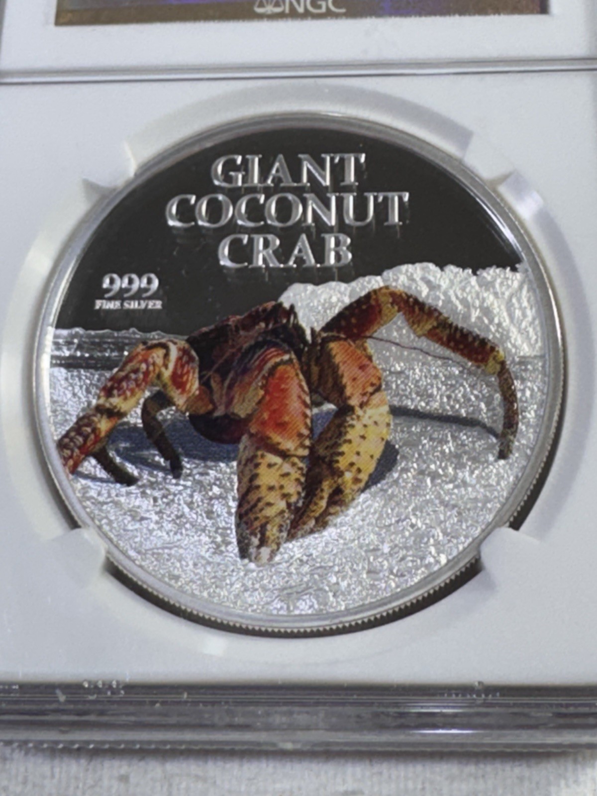 2013 Pitcairn Islands $2 Colorized Giant Coconut Crab Graded PR 70 DCAM by NGC