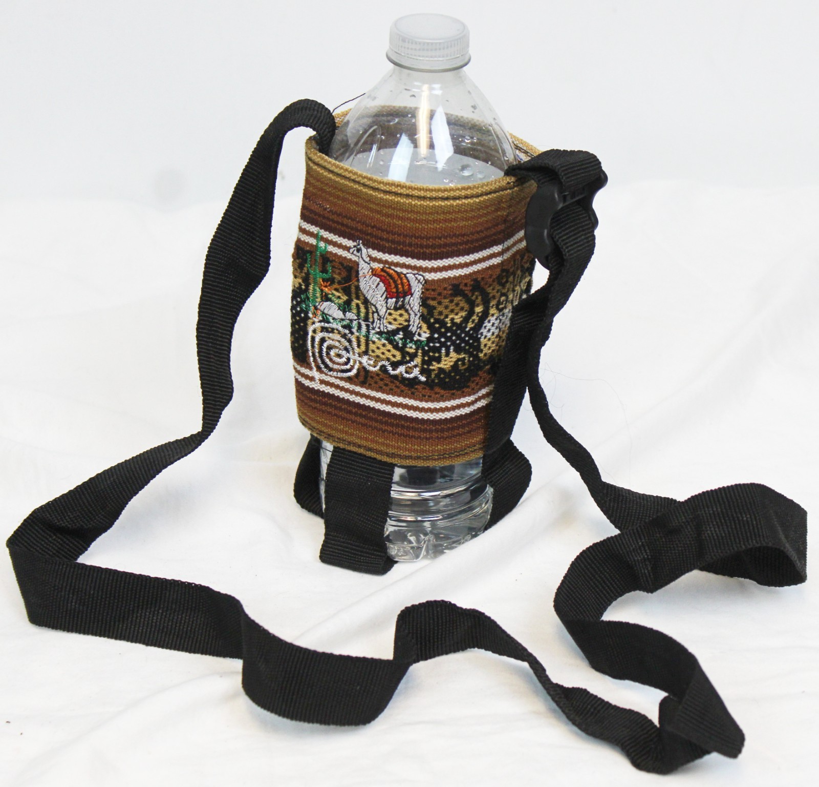 Peruvian Bottle Holder Lanyard Shoulder Strap Native Textile Hiking Outdoor