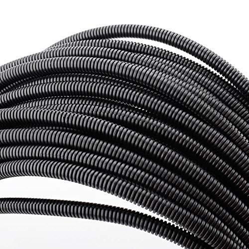 ZhiYo 100 FT 1/4” Wire Loom Split Tubing Auto Wire  Assorted Sizes , Colors