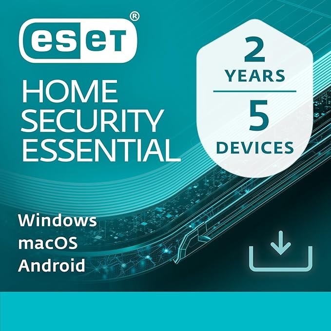 ESET HOME Security Essential 2026 5 Device 2 Year Activation Code Email