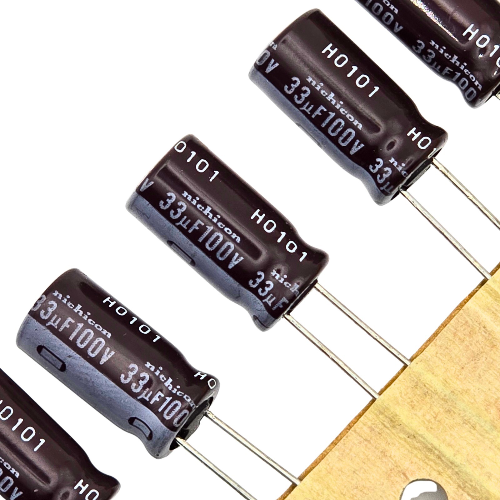 8pcs Nichicon 33uf 100V 105c Radial Electrolytic Capacitors 8mmx15mm