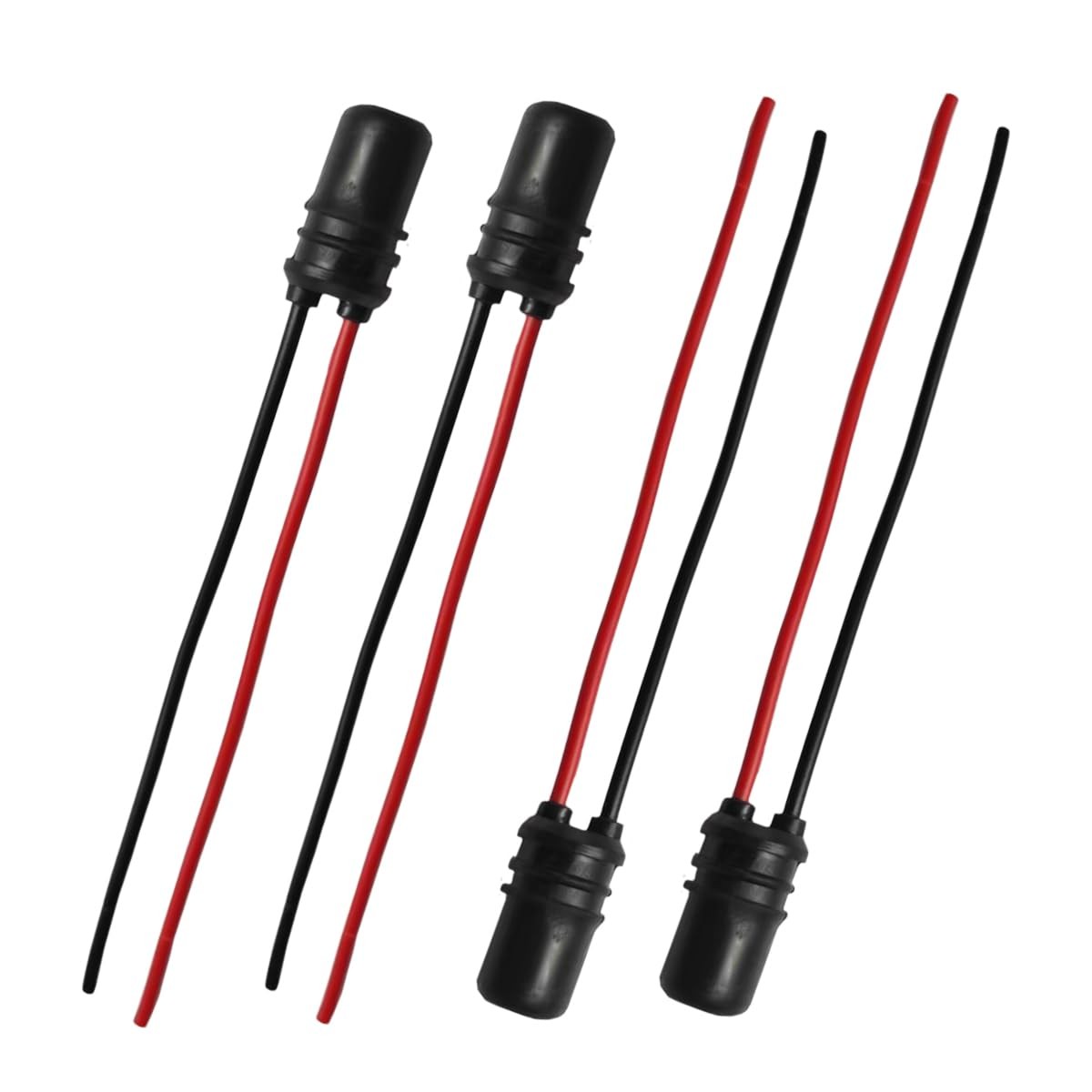 ZIMISI T10 194 Bulb Socket for Car, Round Mouth Pre-Wired Harness Plug 4PCS