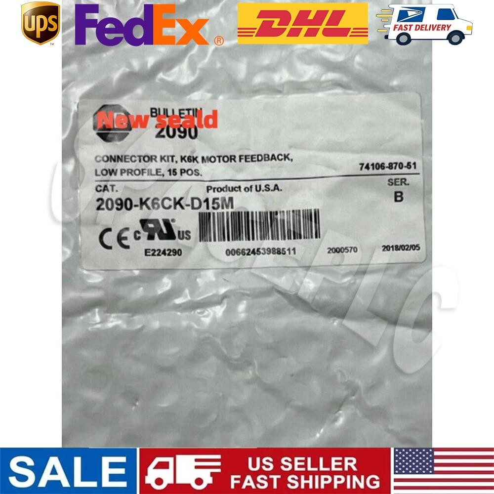 2090-K6CK-D15M Ser B K6K Motor Feedback Connector Kit  in Sealed Bag US Free TAX