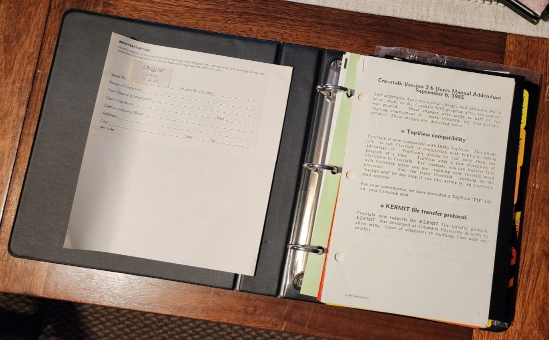 Crosstalk XVI / Data Communication Software / IBM PC 5.25" Disk / DOS / V 3.61