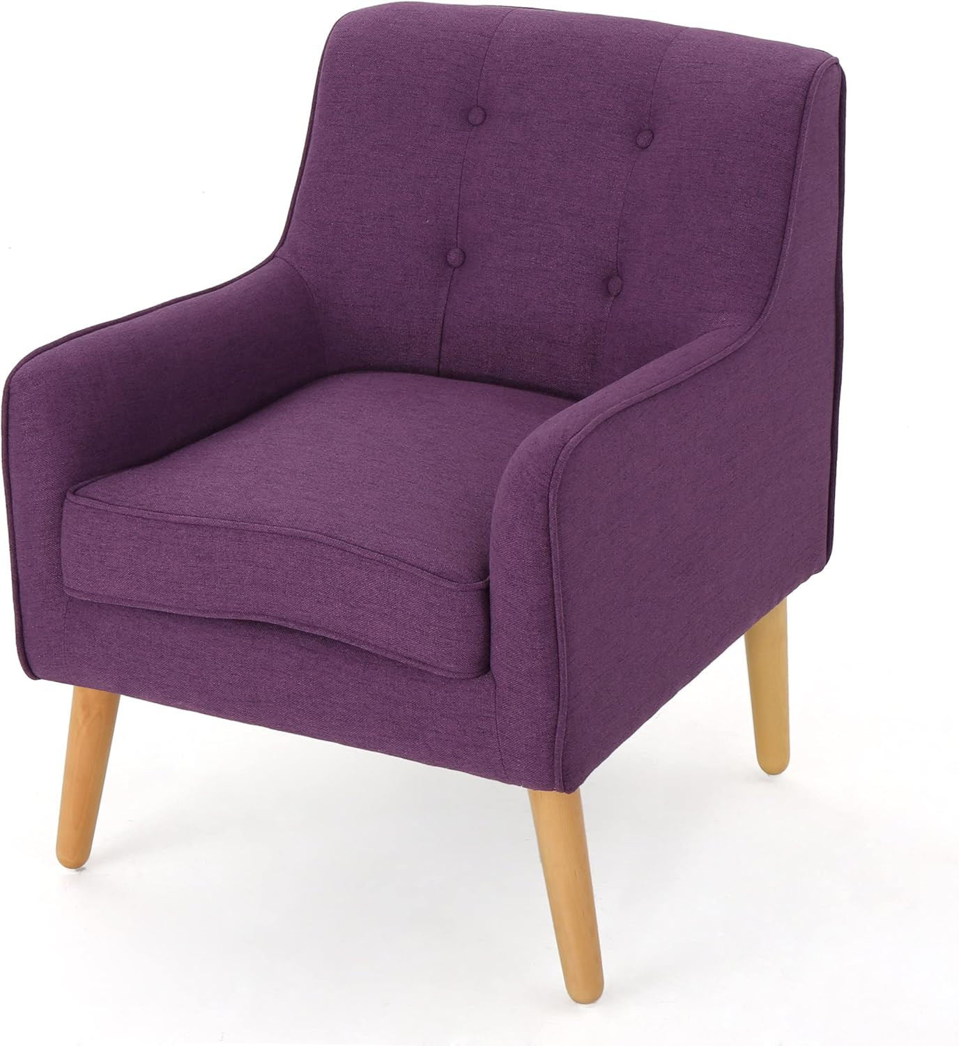 Felicity Purple Mid-Century Fabric Arm Chairs - Set of 2