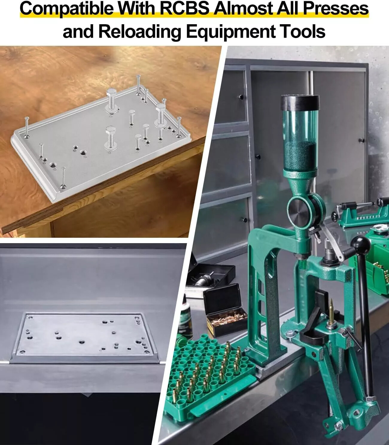 9282 Accessory Base Plate-3 Grey Reloading Bench for RCBS Rock Chucker Supreme