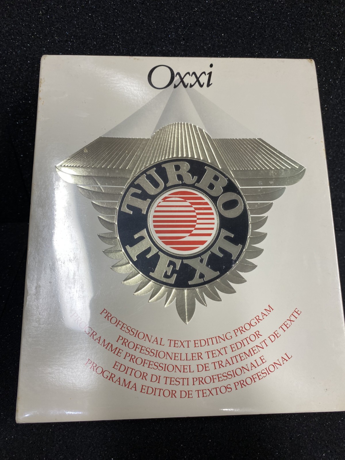 SUPER RARE OXXI TURBO TEXT FOR THE COMMODORE AMIGA. NEW SEALED. VINTAGE