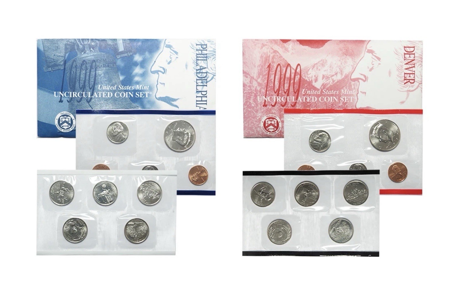 1999 Uncirculated Coin Set U.S Mint Original Government Packaging OGP