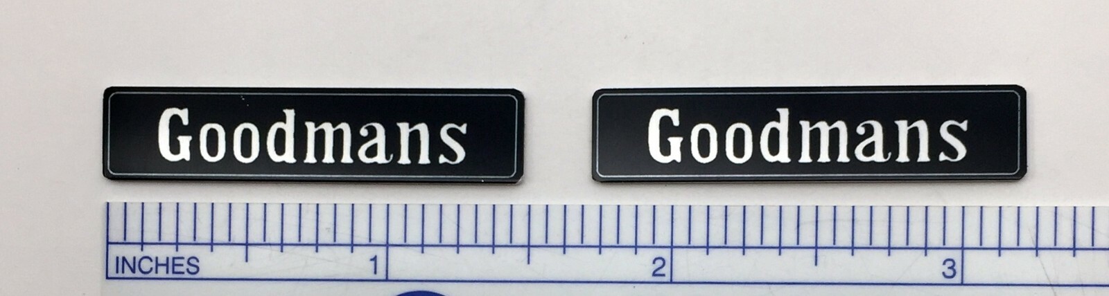 Goodmans Speakers Badge Logo Pair Custom Aluminum