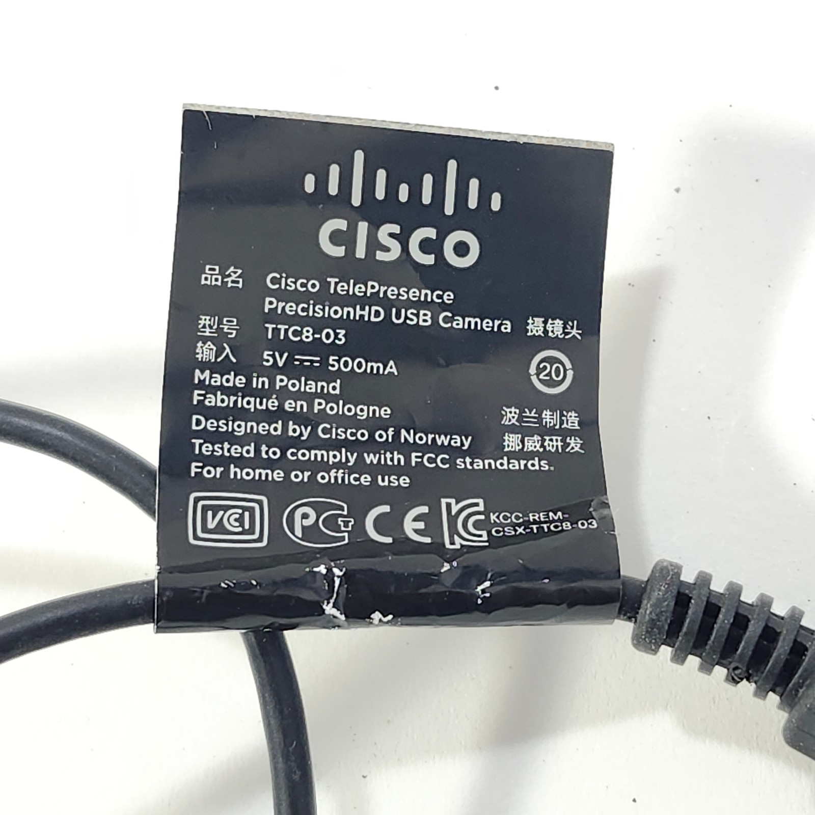 Cisco TTC8-03 Precision HD TelePresence USB Webcam