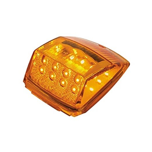 39527 17LED Reflector Square Cab Light, Polycarbonate Amber LED/Amber Lens
