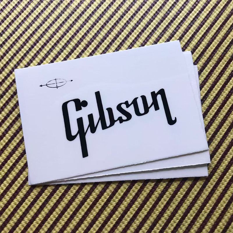 3Pcs Black guitar logo Decal Waterslide Transfer guitars Head Headstock gibsom89