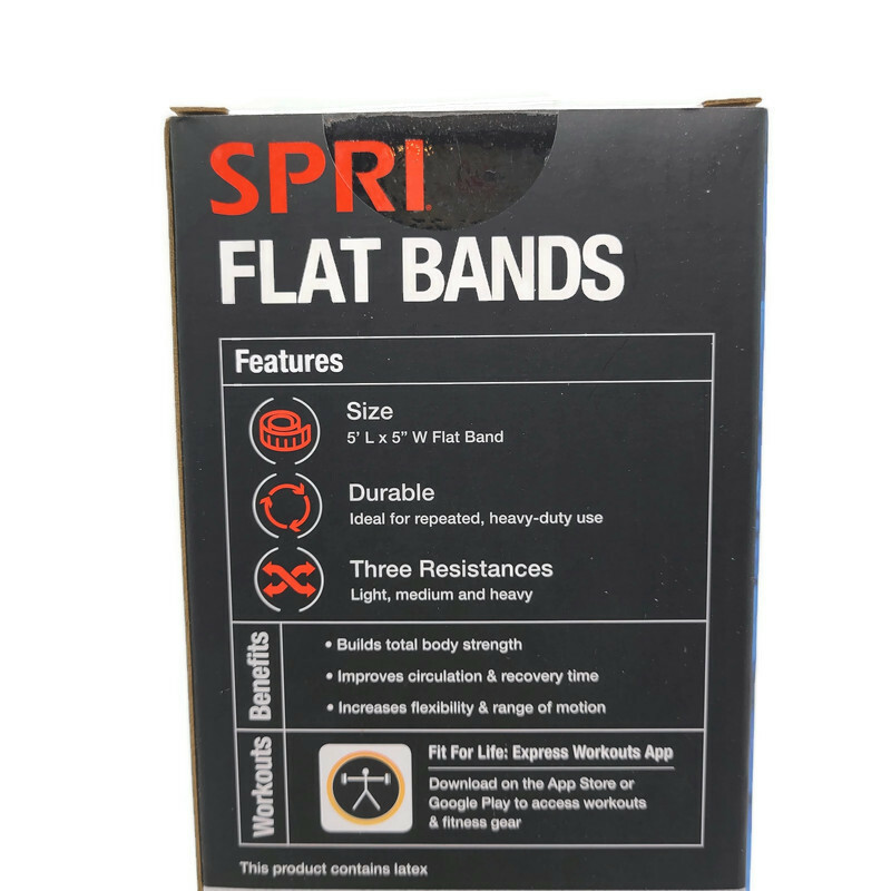SPRI Flat Bands Light Medium Heavy Resistances New Unopened Free Shipping