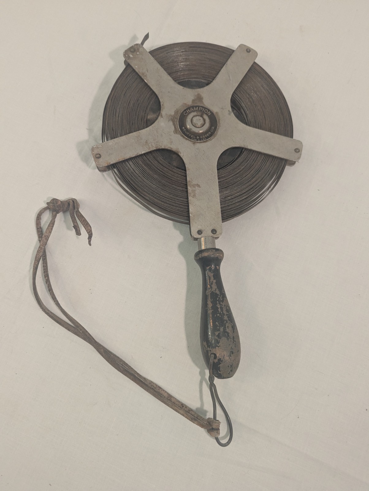 VINTAGE KEUFFEL & ESSER CO. - CHAMPION 100 FOOT METAL SURVEYING MEASURING TAPE