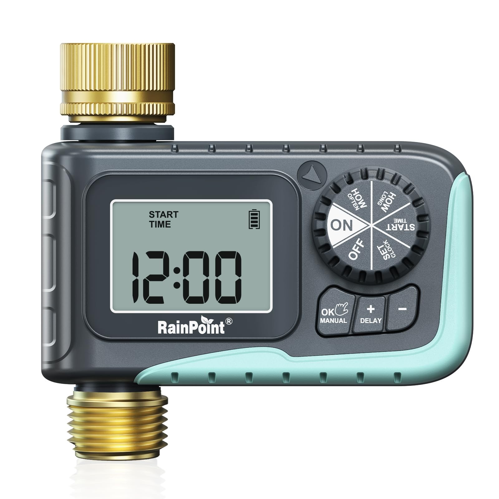 Rainpoint Sprinkler Timer Brass Programmable Hose Timer For Garden Soaker Hose
