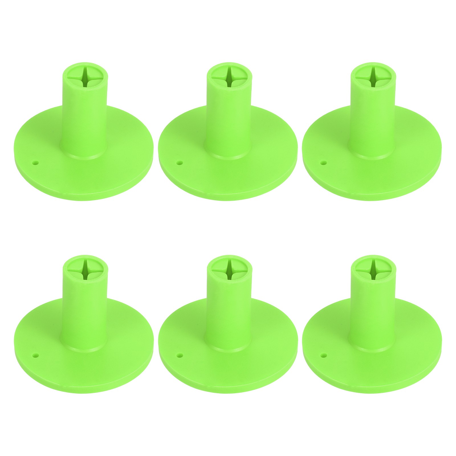 6 Pack 1.4 Inch Rubber Golf Tee Practice Tees Stable Ball Holder Green