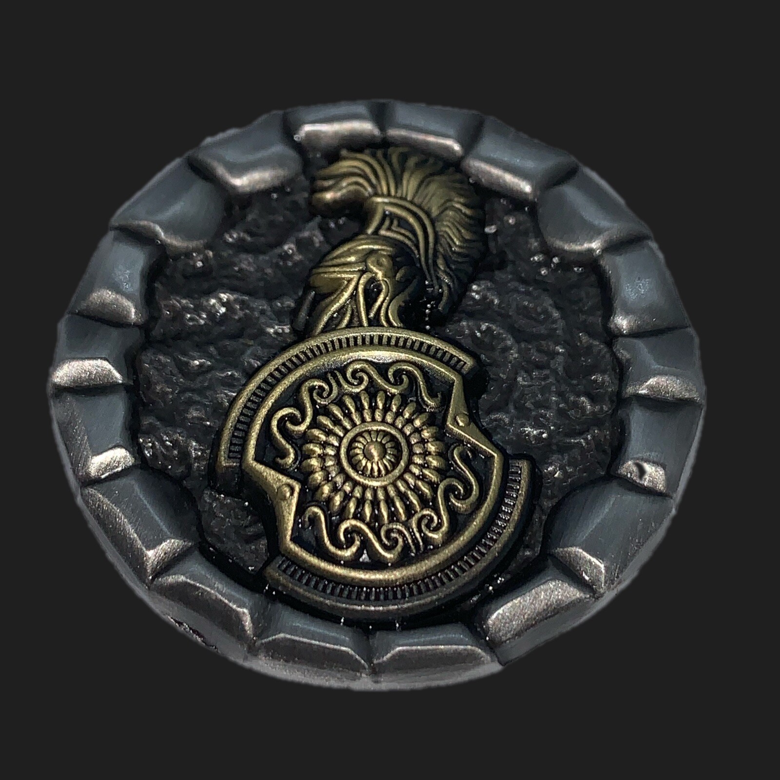 Golf Ball Marker - Spartan/Shield - Metal - Golf accessories Golf 1.25 diam