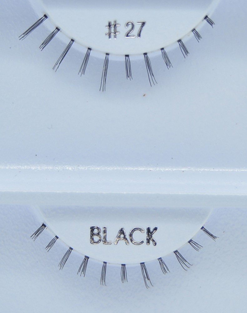 6, 12 Pairs #27 Creme Eyelashes 100% Human Hair Eyelashes