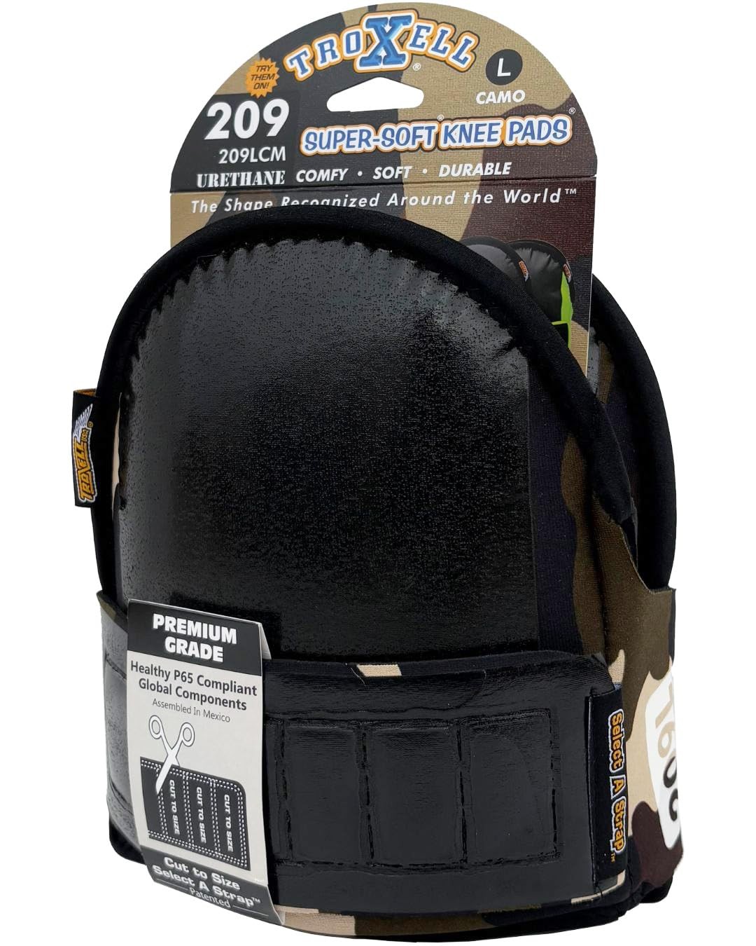 SuperSoft Camouflage Kneepads Large Size/Bagged in Pairs