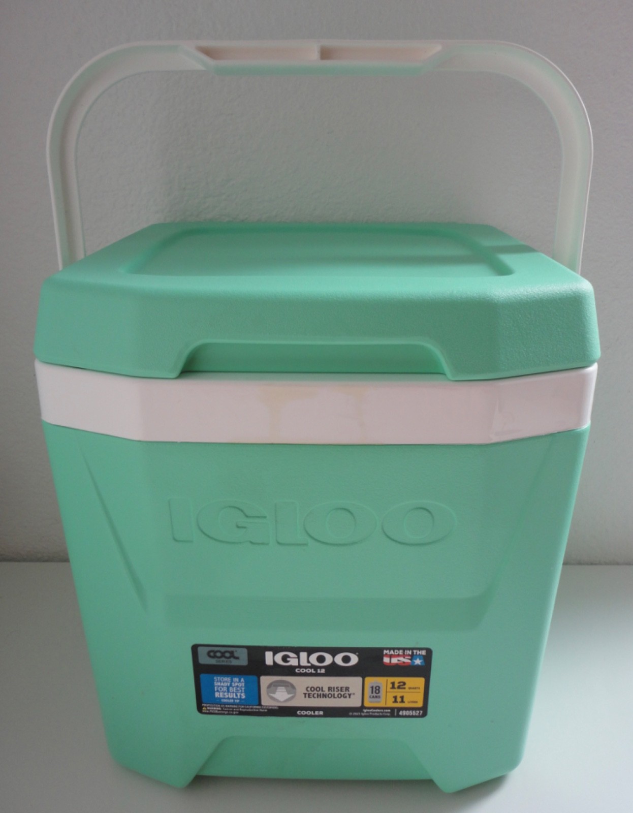 Igloo Cool Series MINT Green 12 Qt Cooler Ice Chest Insulated 18 Cans EUC