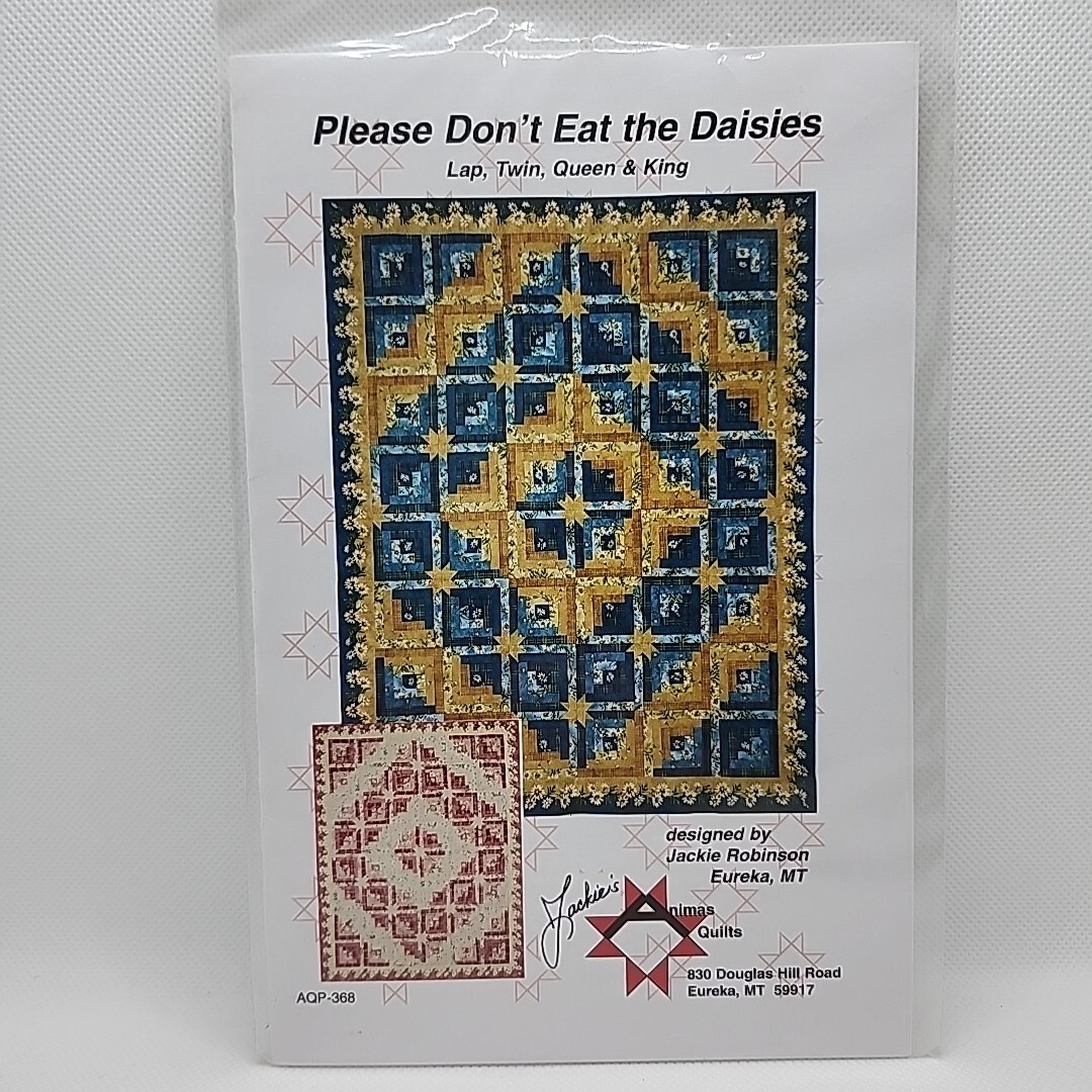 Jackie's Animas Quilts AQP-368 Please Don't Eat The Daisies Pieced Quilt Pattern