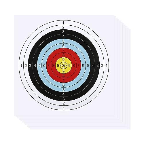 Archery Target Paper 16 Inch, 30 Pack Standard Full Ring Bow Arrow Target