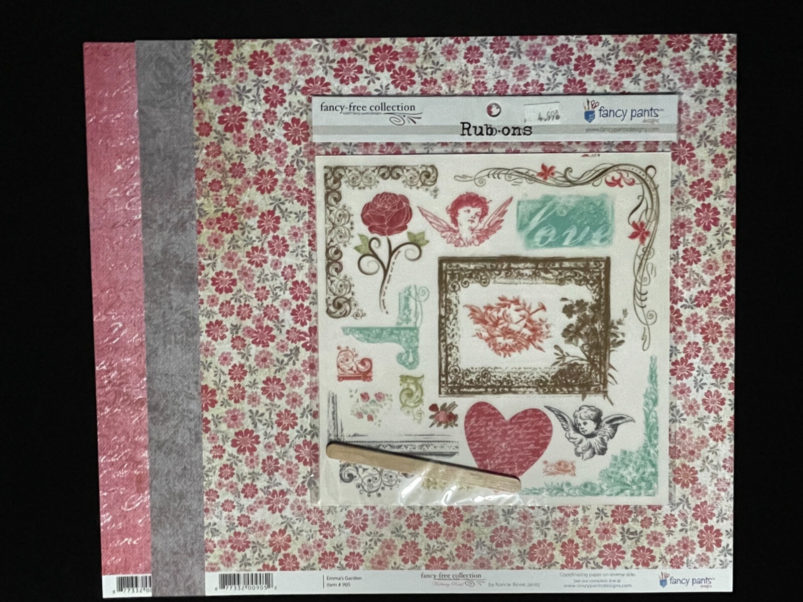 FANCY PANTS "MULBERRY ROAD" 12X12 DS HEAVY PAPER AND RUB-ONS
