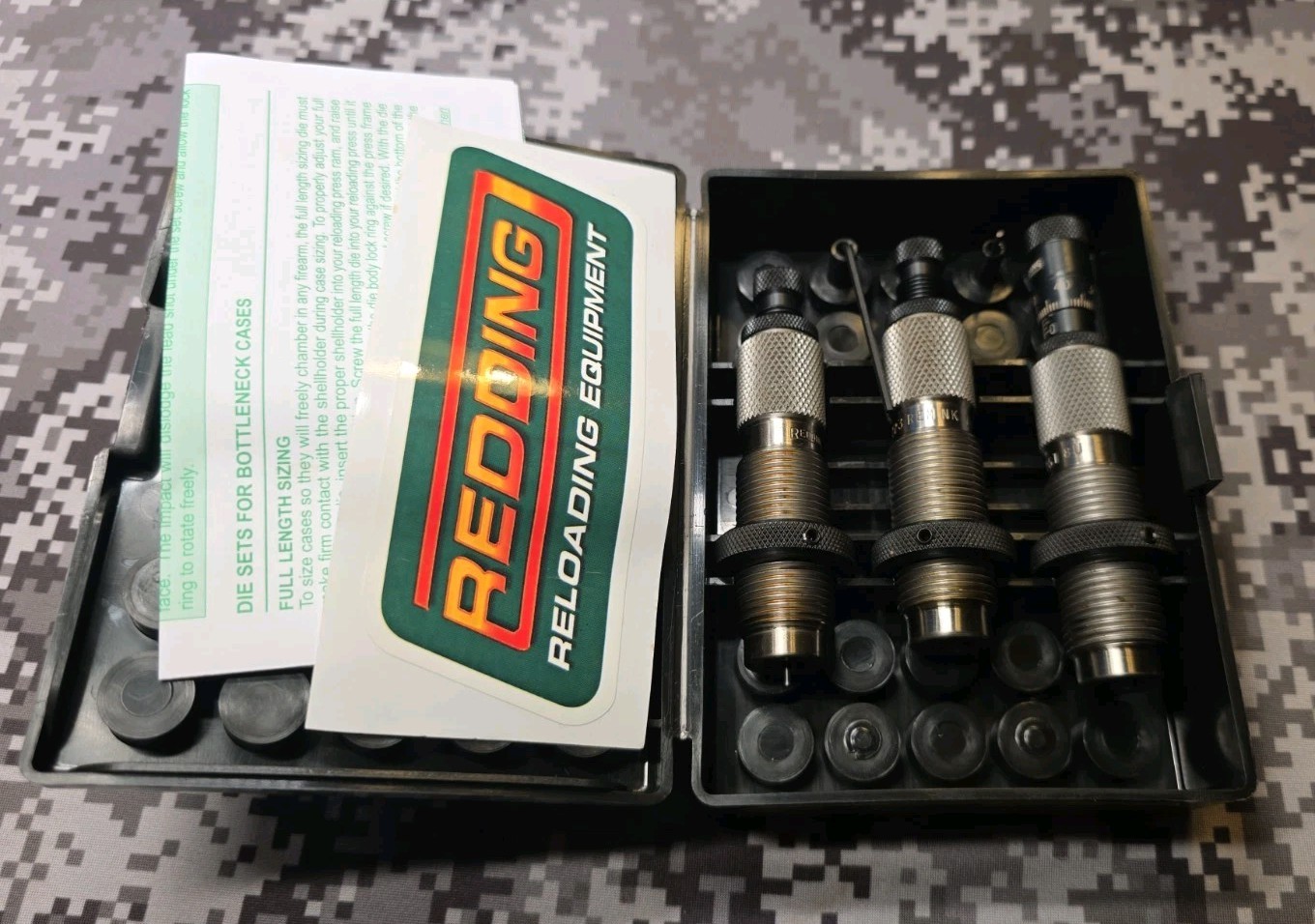 REDDING PREMIUM .223 REM FL RELOADING DIE SET 223 REMINGTON DIES RELOADING