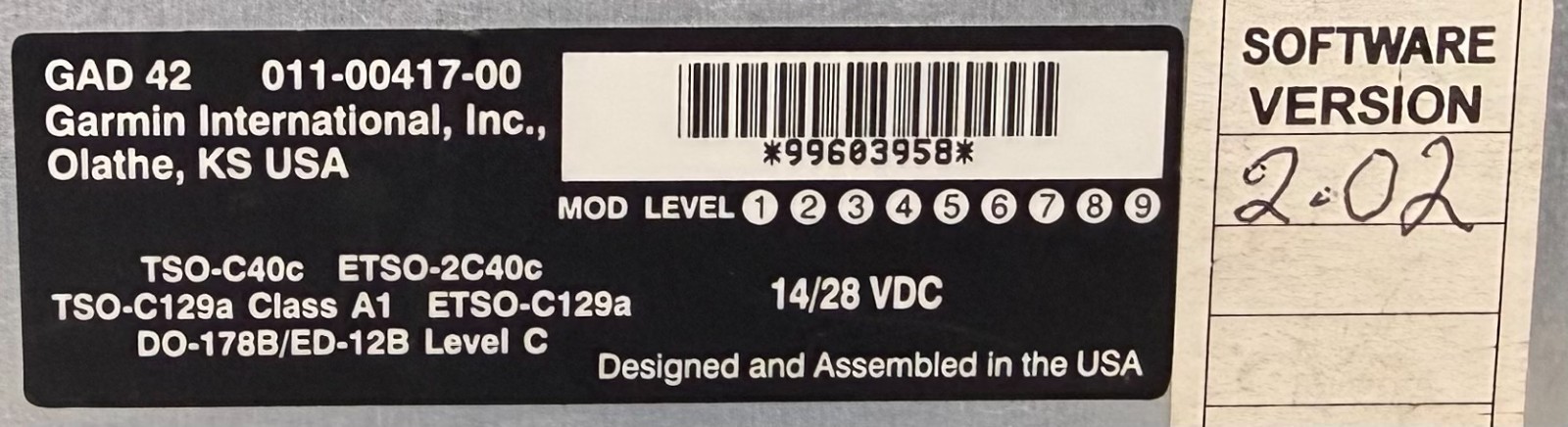 Interface Adapter GAD42 011-00417-00 Removed Working