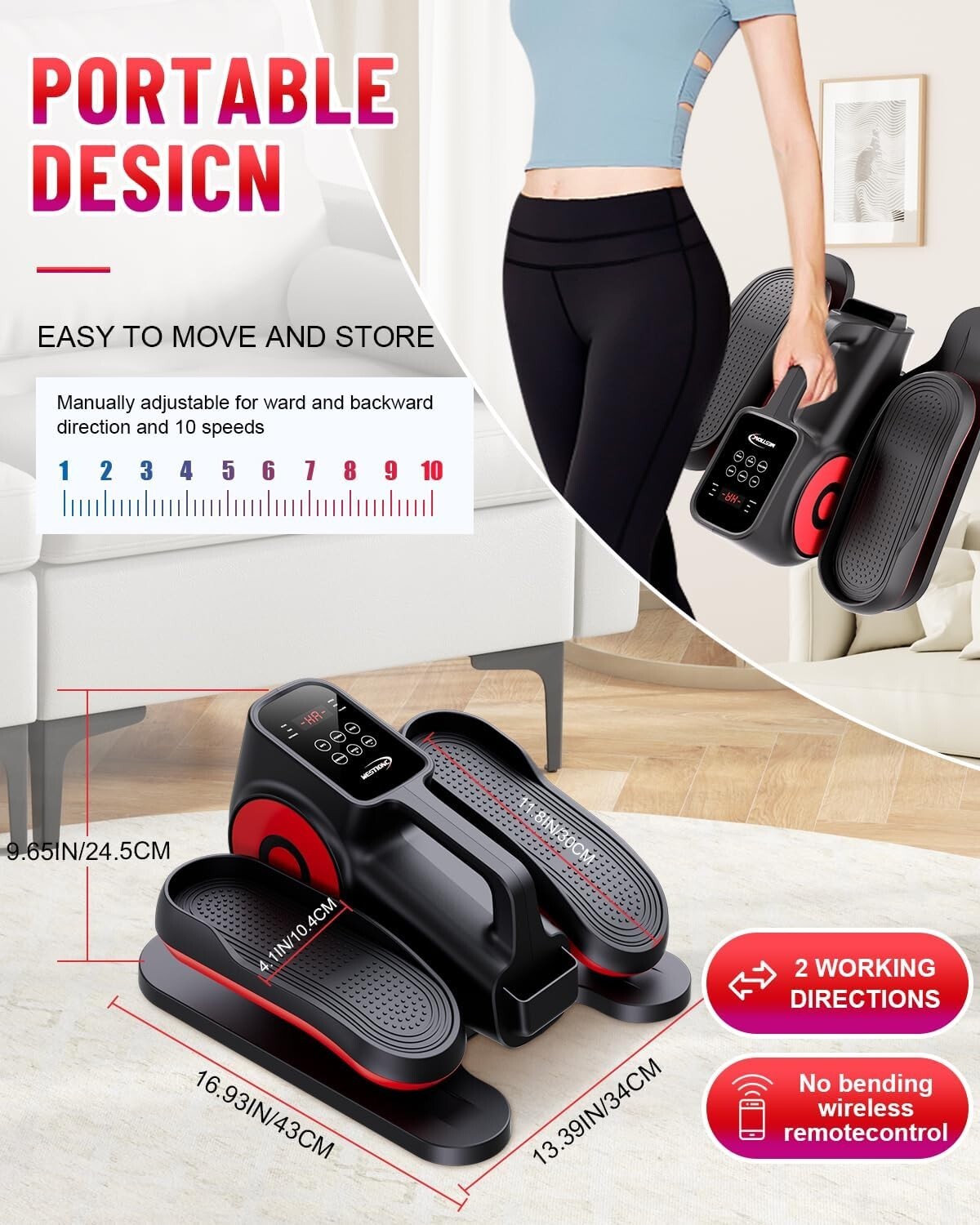 Under Desk Elliptical Machine Electric Elliptical Training Machine