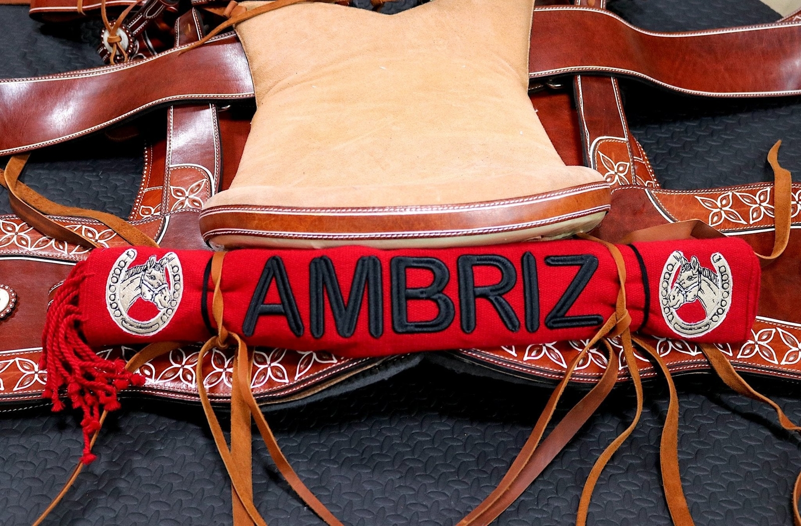 Ambriz Red Charro Saddle Mexican Sarape