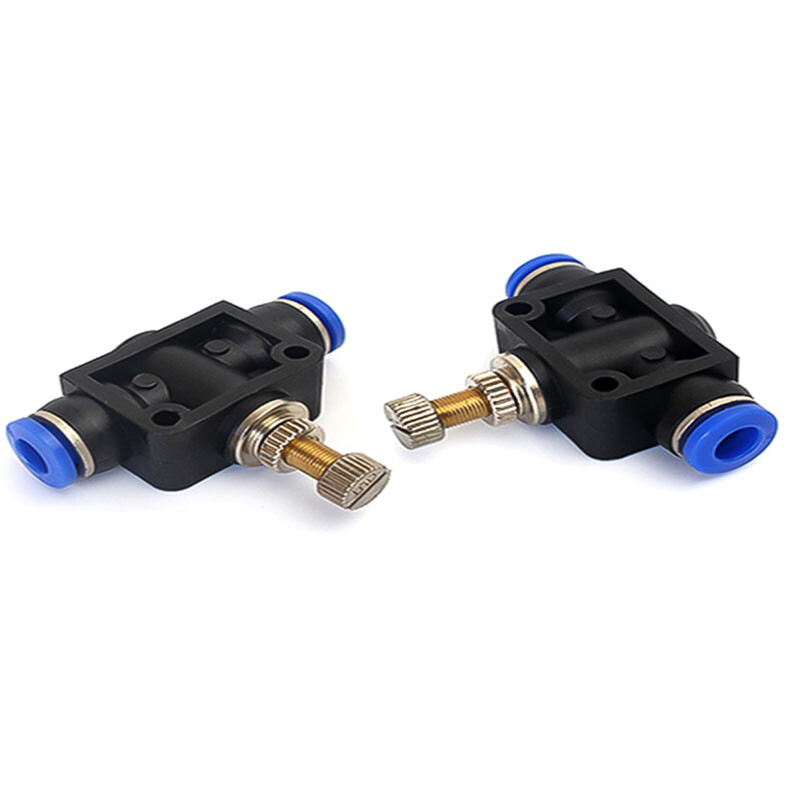 Throttle Valve Pneumatic Air Water Pipe 4-12mm Pneumatic Push Air Fitting Tubing