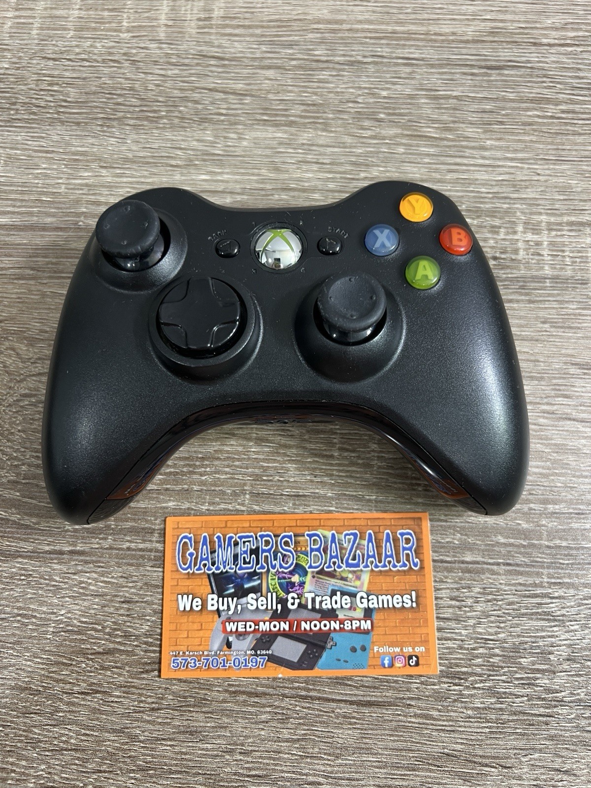🎮 Official Microsoft Xbox 360 Black Wireless Controller! ~ Works! Authentic‼️
