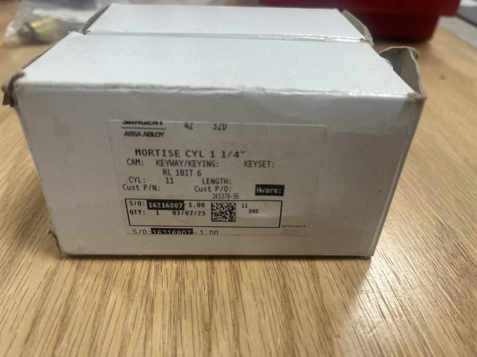 Sargent 42 Mortise Cylinder RL Keyway