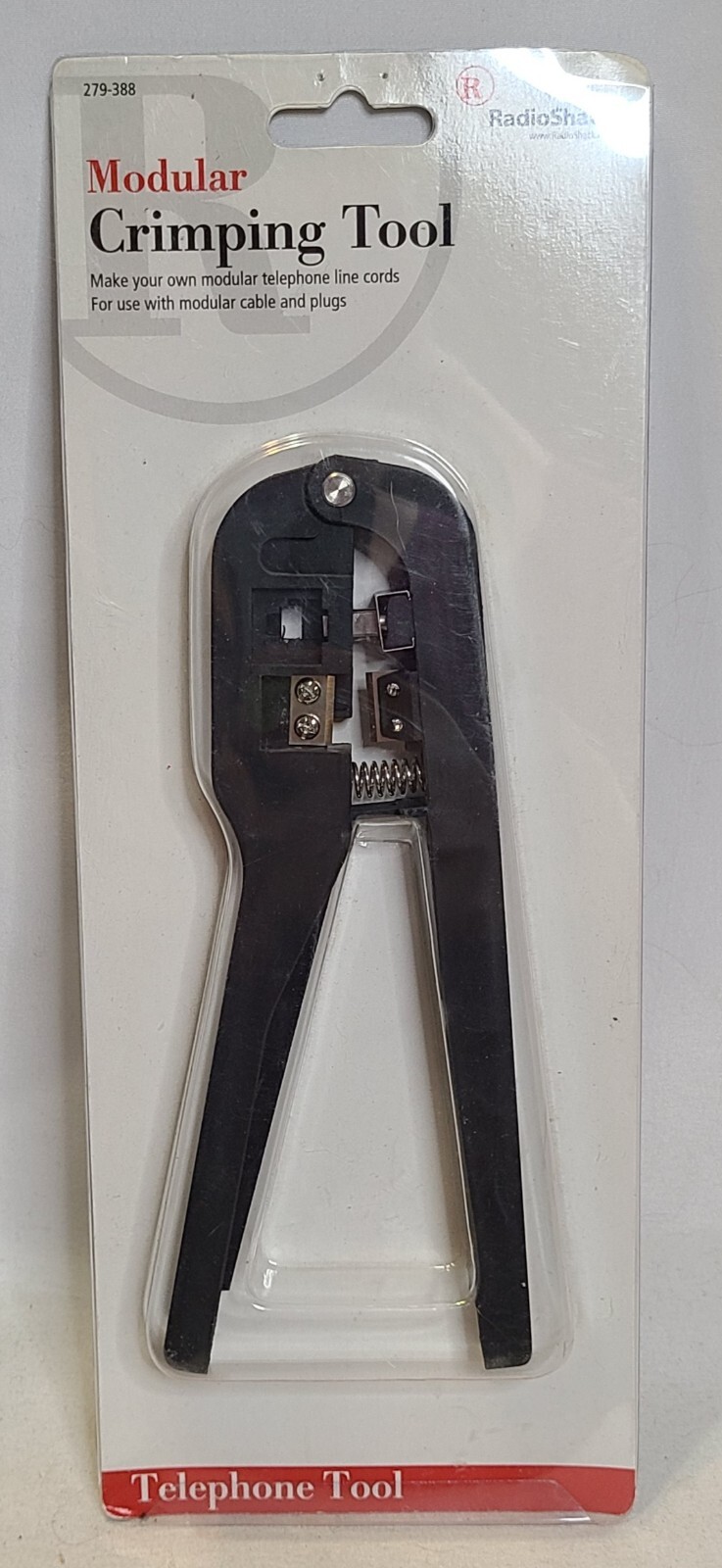Radio Shack Modular Plug Crimping Tool Telephone Jack Model 279-388 Phone Outlet
