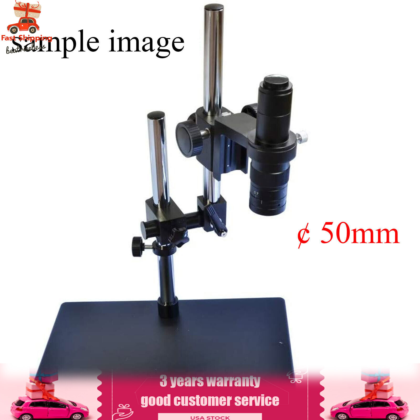 Microscope Camera Boom Stereo Arm Table Stand Adjustable Holder 10-265mm
