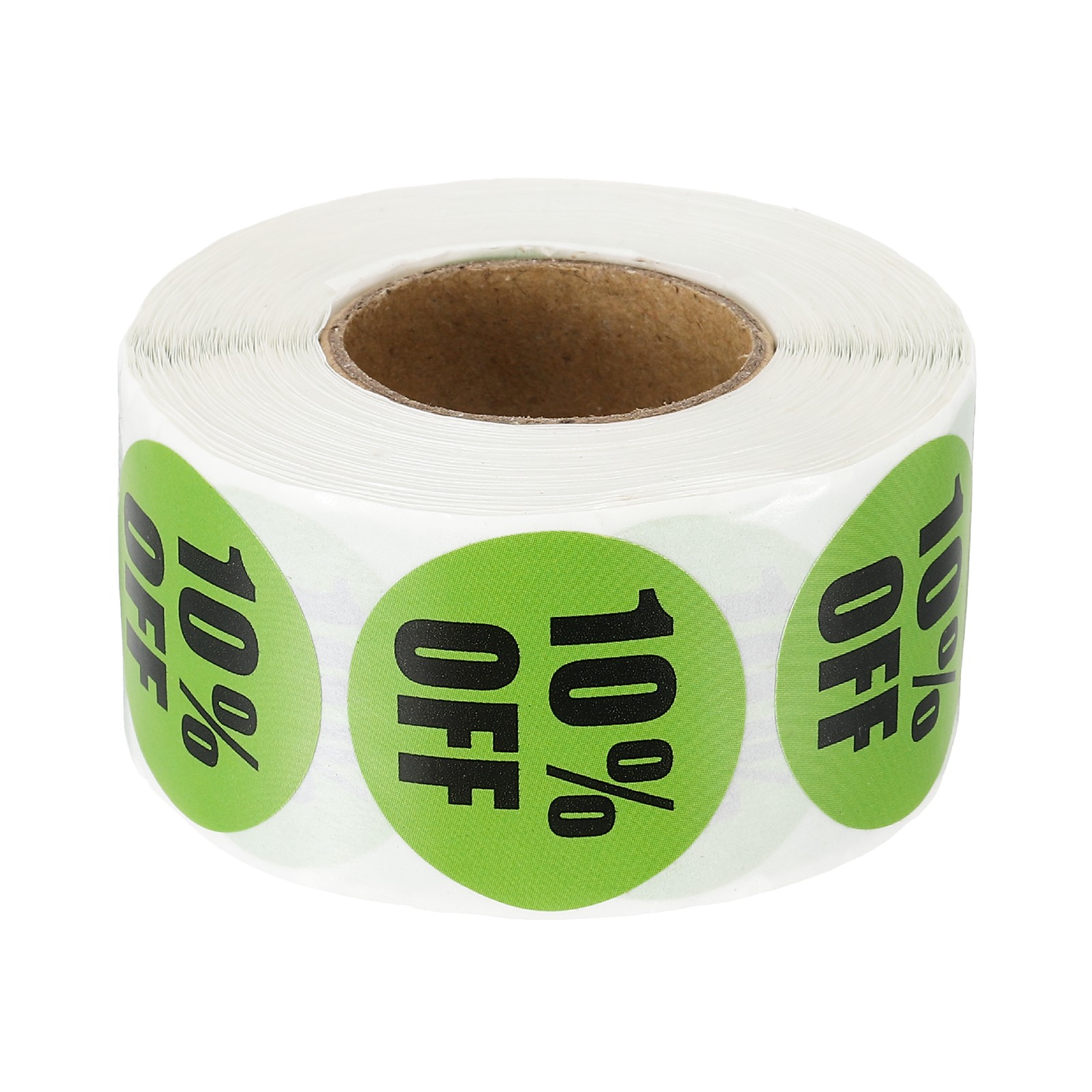 500 Pcs 10% Off Stickers for Retail for Shops, Green