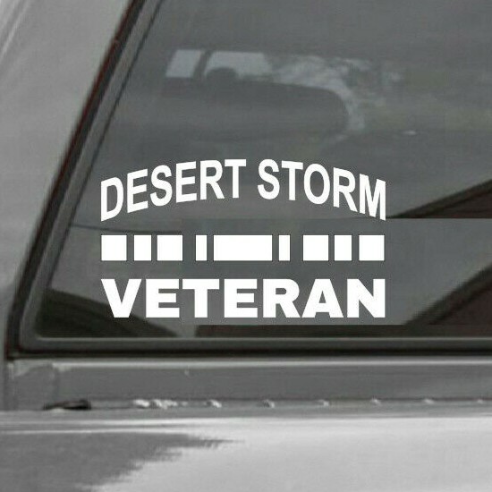 Desert Storm Veteran Vinyl Window Decal Sticker