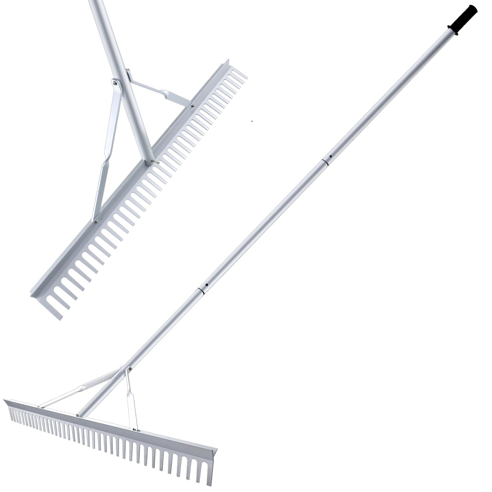 36 Inch Aluminum Landscape Rake, Garden Rake, Heavy Duty Rakes for Lawns, Met...