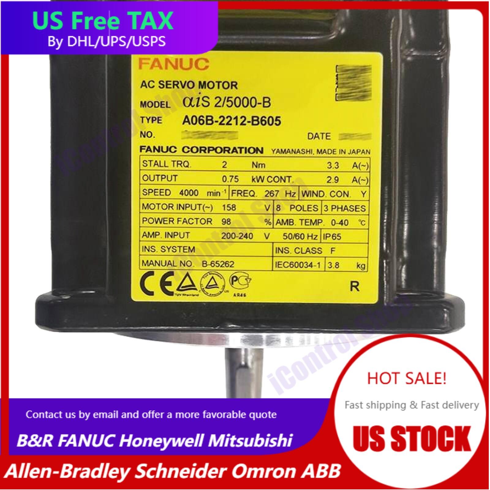 NEW FANUC A06B-2212-B605 Servo Motor